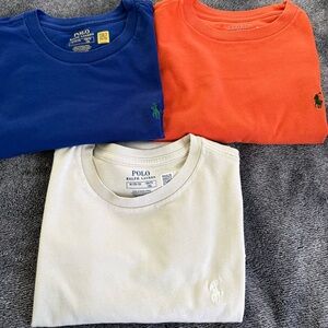 Polo by Ralph Lauren Kids' Tee Trio - Navy, Tangerine, Ivory